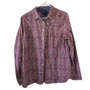 Tommy Hilfiger Red White & Blue Floral Button Down Shirt